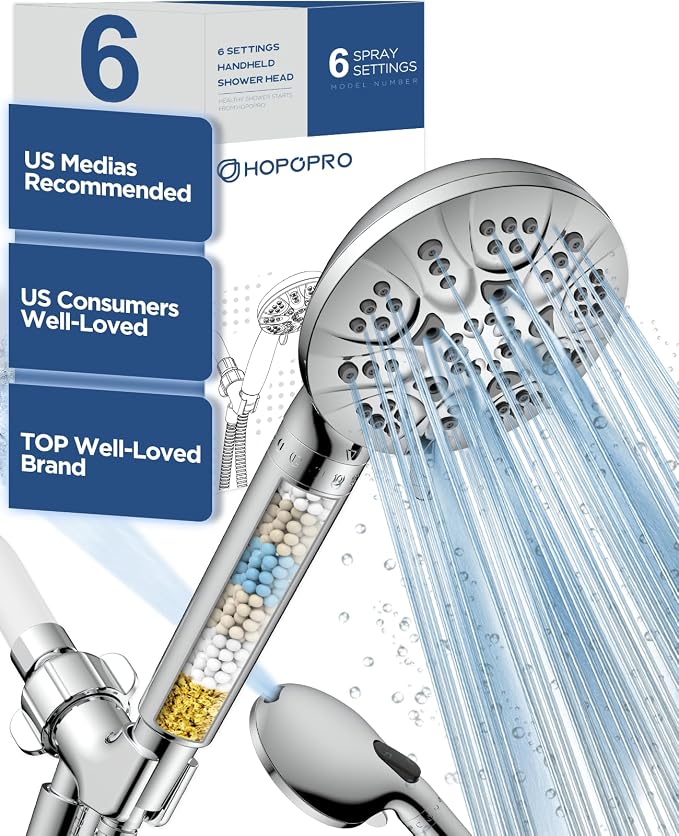 HOPOPRO 7-Setting Handheld Shower Head by HOPOPRO