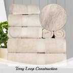 SUPERIOR Egyptian Cotton Pile Bath Towel Set of 2, Ultra Soft Luxury Towels - Image 8