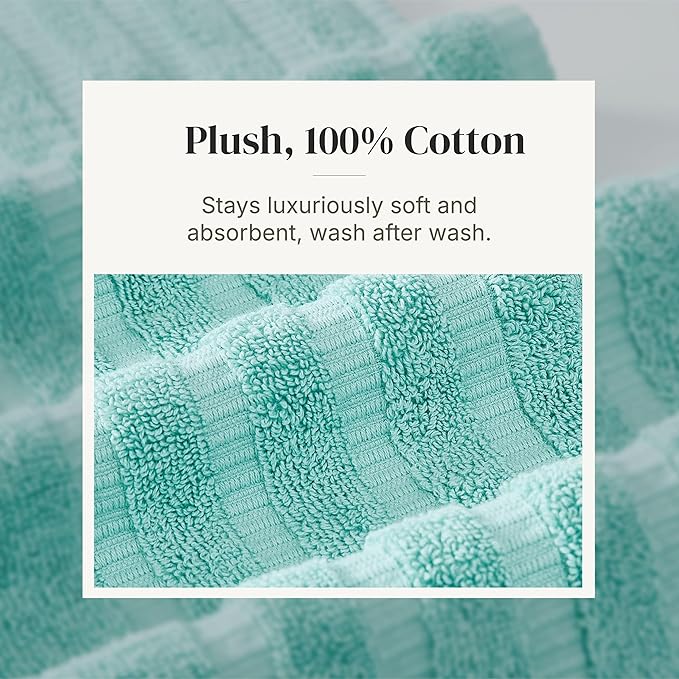 Modern Threads Natural Vine 6-Piece 100% Cotton Towel Set – Yarn Dyed Jacquard - Image 5