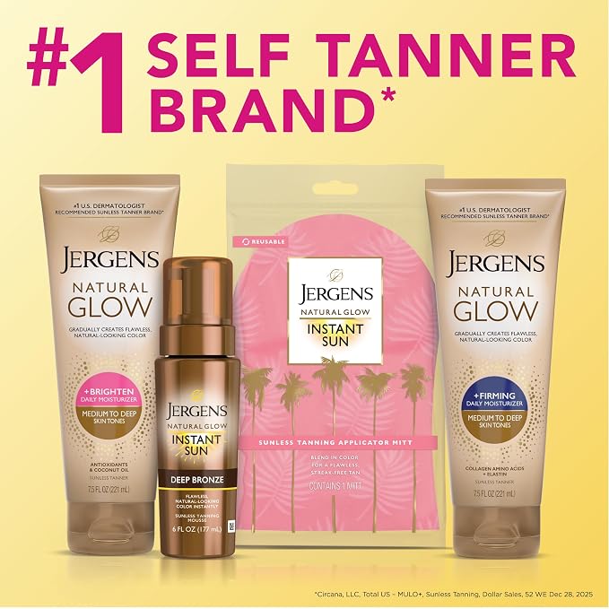 Jergens Natural Glow + Firming Daily Moisturizer Medium to Tan Skin Tones 7.5oz - Image 10