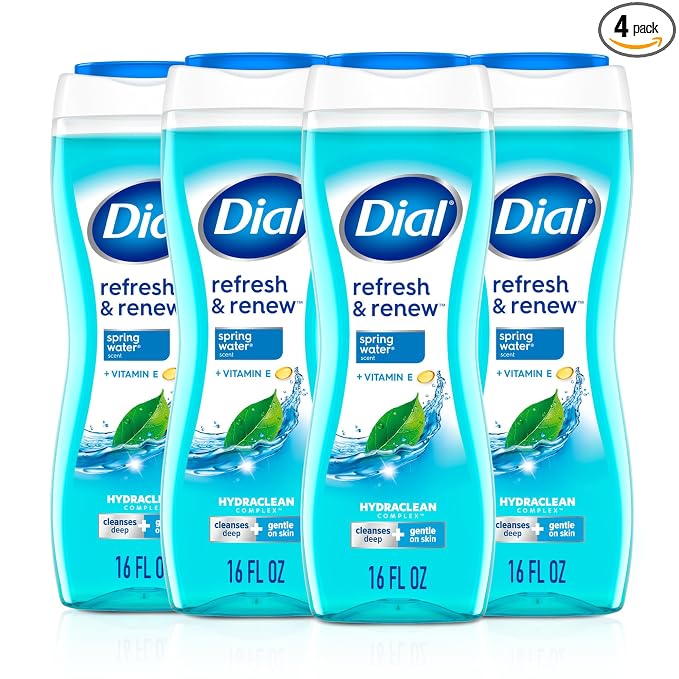 Dial Body Wash, Refresh & Renew Spring Water, 16 Fl Oz, Hydraclean Complex & by DialSoap