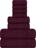Belizzi Home 8 Piece Towel Set 100% Ring Spun Cotton, 2 Bath Towels 27x54 by Unknown