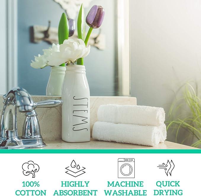 GREEN LIFESTYLE Washcloths 12" x 12" 40 Pack - Image 5