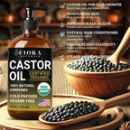 Organic Castor Oil in Glass Bottle – 16 Oz Cold Pressed & Hexane-Free – USDA - Image 8