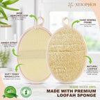 2PCS Natural Exfoliating Loofah Body Scrubber, Premium Loofah Exfoliating Body - Image 4