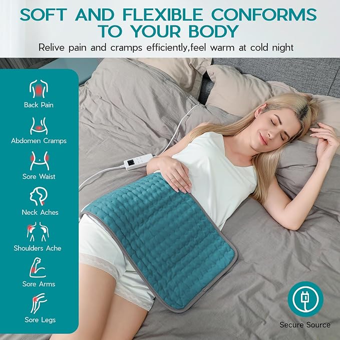 Heating Pad for Period Cramps, Heating Pad for Back/Neck/Shoulder Muscle Pain - Image 3