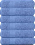 KAHAF COLLECTION 6 Pack Bath Towels Set 100% Ring Spun Cotton, Lightweight by KAHAF+COLLECTION