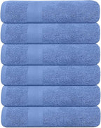 KAHAF COLLECTION 6 Pack Bath Towels Set 100% Ring Spun Cotton, Lightweight by KAHAF+COLLECTION