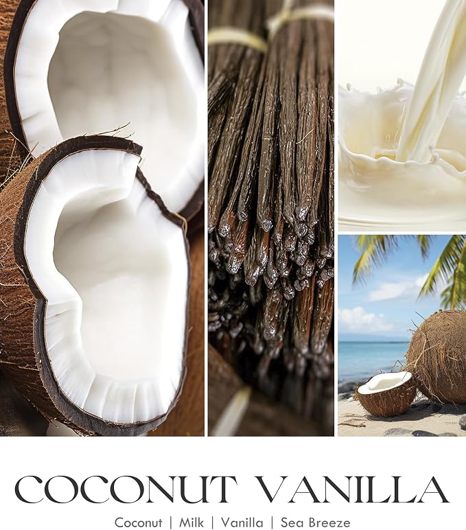 AOOVOO Coconut Vanilla Candles - 18 oz Scented Candles - Image 5