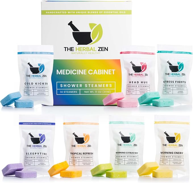 The Herbal Zen Shower Steamers Aromatherapy Tablets 14 Pack by TheHerbalZen