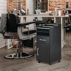 BarberPub Salon Cart with Storage Cabinet with with Drawers Engineered Wood - Image 8