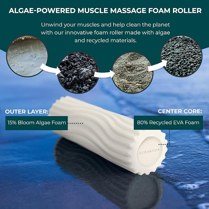 Oceanfoam Ripple Travel Foam Roller Firm Mini Foam Roller - Image 7