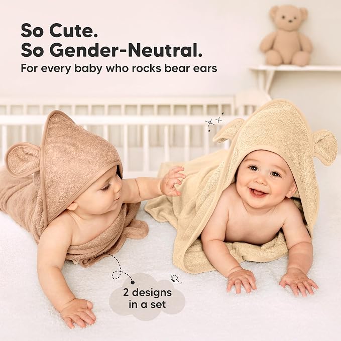 KeaBabies 2-Pack Hooded Baby Towels - Image 6