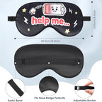 2 Pcs Boys Sleep Eye Mask, Guys Blackout Sleeping Silk Mask - Image 2