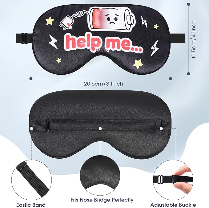 2 Pcs Boys Sleep Eye Mask, Guys Blackout Sleeping Silk Mask - Image 2