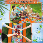Leitee 4 Pcs Inflatable Ice Serving Bars Buffet Serving Tray Drink Cooler - Image 5
