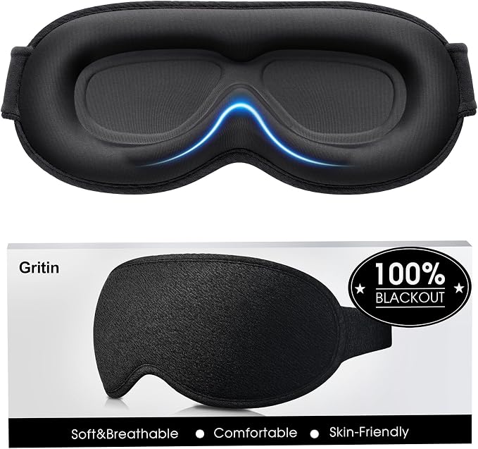 Gritin 100% Blackout Sleep Eye Mask by Gritin