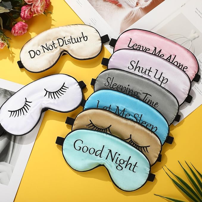 8 Pieces Funny Sleep Mask Silk Eye Mask - Image 6