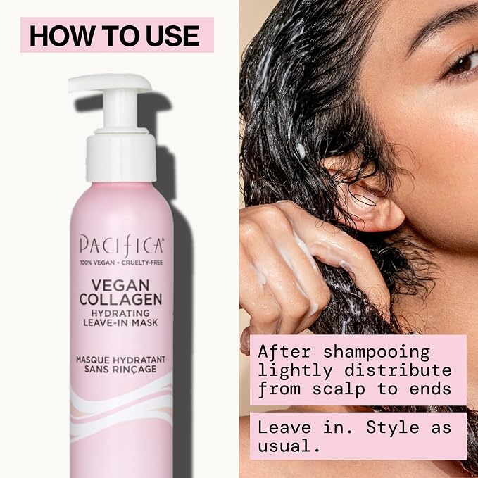 Pacifica Vegan Collagen Leave-In Repair Hair Mask – Leave-In Conditioner - Image 6