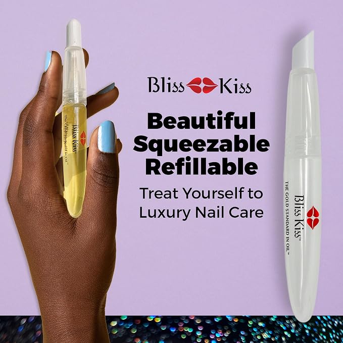 Bliss Kiss Refillable Squeeze Cuticle Oil Pen, Empty 3-Pack - Image 7
