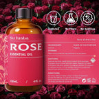 SU JUABA Rose Essential Oil 4 Fl Oz, 100% Pure Rose Oil - Image 6