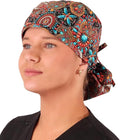 Sparkling EARTH Big Hair Ponytail Classic Surgical Style Scrub Working Cap by SparklingEARTH