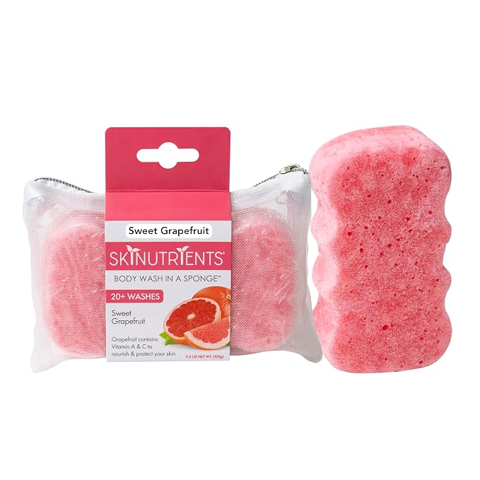 Spongeables Body Wash in a 20+ Wash Sponge, Sweet Grapefruit by Spongeables