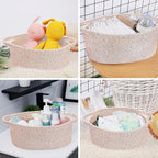 ABenkle Small Basket with Handles, Boho Decorative Rope Woven Dog Cat Toy - Image 5
