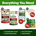 HOME GROWN 70 Variety Vegetable & Herb Seeds 32, 000+ USA Non-GMO Heirloom - Image 8
