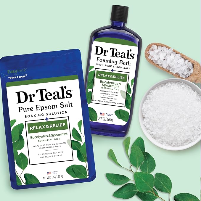 Dr Teal's Pure Epsom Salt Soak and Foaming Bath, Relax & Relief - Image 4
