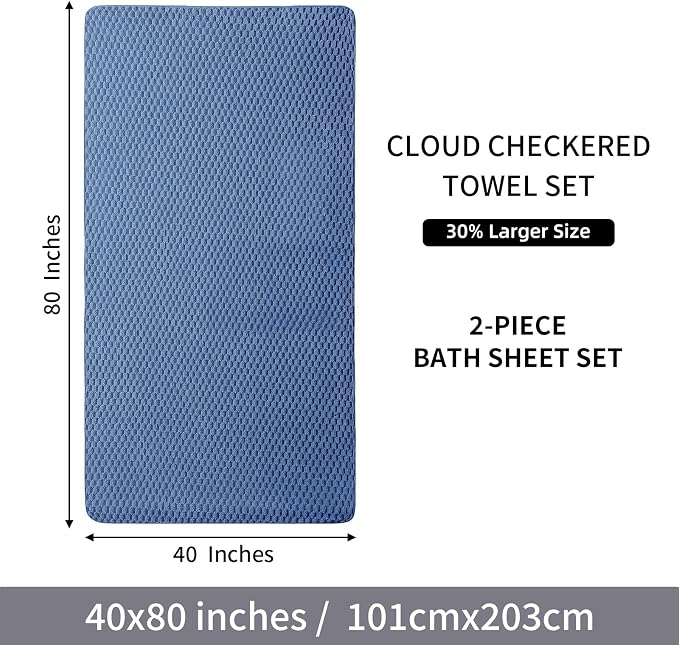 Extra Large Bath Towel Sheet-40x80 Inches Oversized, Super Soft, Quick Dry - Image 7