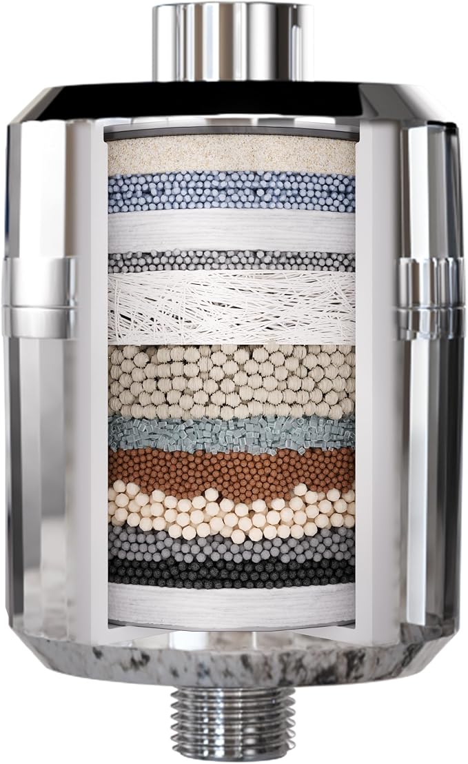 EVERGLOW High-Output Shower Filter, Dry Skin, Heavy Metals and Vitamin C Infused - Image 8