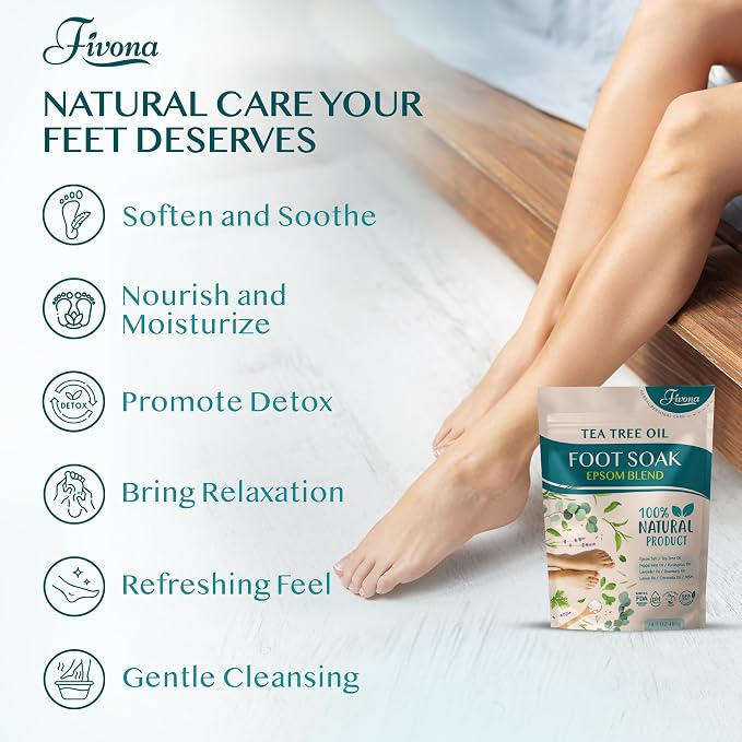 Fivona Tea Tree Foot Soak Blend 14.1 oz - Image 4