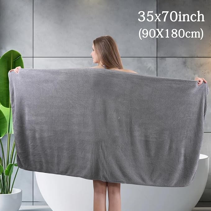 8 Piece Bath Towel Set-2 Oversized Bath Sheets, 2 Hand Towels, 4 - Image 2