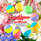 64 Pack Natural Bath Bombs Bulk Set – 8 Scents, Organic Ingredients, - Image 4