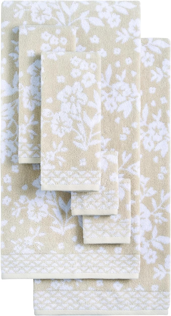 Lucky Brand Folk Floral 6 Piece Bath Towel Set - Image 3