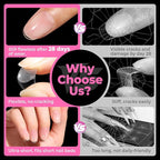 UNA GELLA Extra Short Oval Nail Tips, Pre-Etched Round Clear Fake Nails 216pcs - Image 5