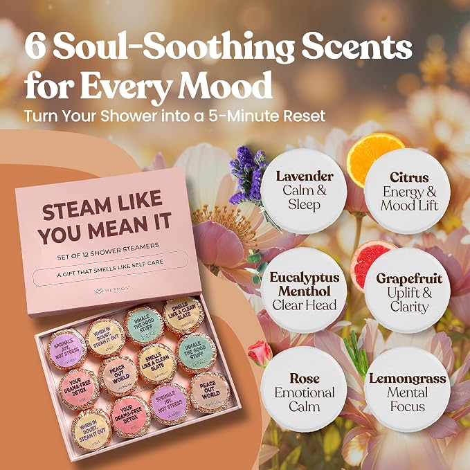 MESMOS 12 Assorted Shower Steamers Aromatherapy, Self Care Gifts - Image 2