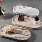 Koville Natural Marble Tray for Bathroom, Vanity Decorative Marble Trays for - Image 8