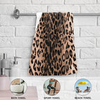 Brown Black Leopard Print Hand Towels - Image 5