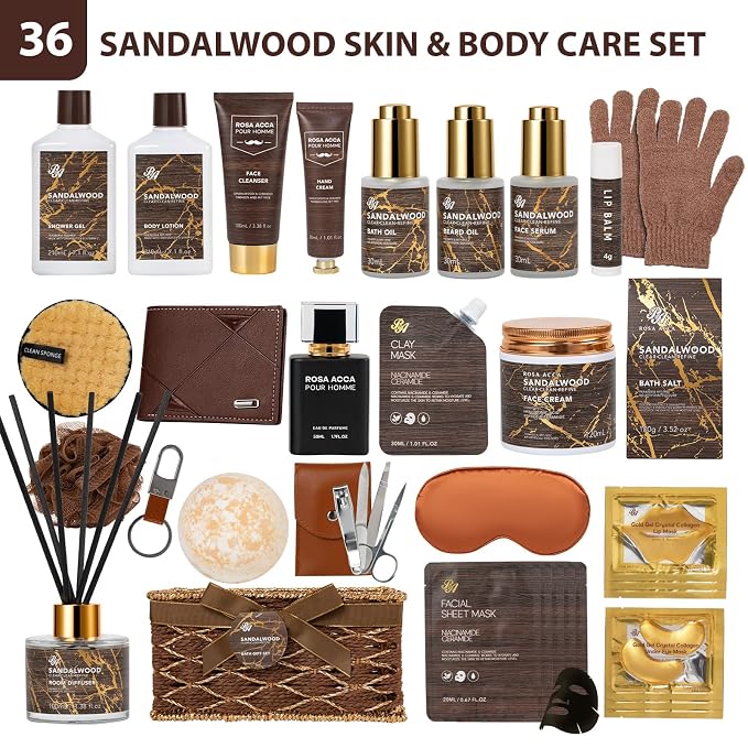 36 Pcs Sandalwood Bath & Body Gift Basket - Image 3