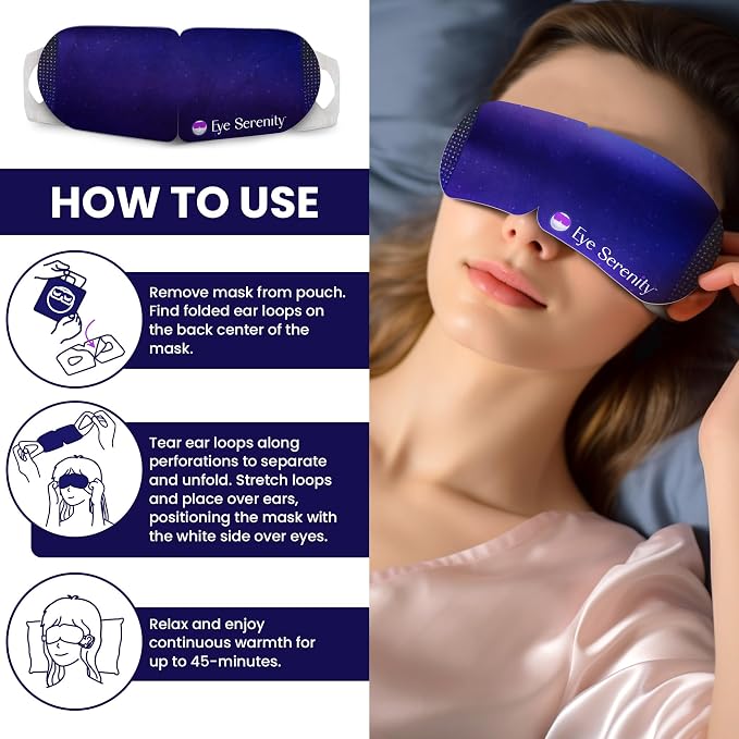Eye Serenity Steam Eye Mask, Heated Eye Mask, Self Heating Warm Compress - Image 8