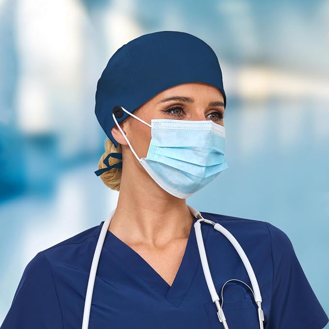 Satin Lined Scrub Cap, Adjustable Surgical Cap - Image 5