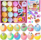 Kids Bath Bombs with Surprise Inside, Dog & Cat Toys Pretend Playset, Bubble - Image 2