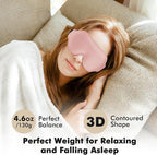 Sleep Eye Mask for Men Women, Weighted Sleeping Mask for Side Sleeper, Travel - Image 2