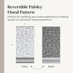 Modern Threads Floral Trail 6-Piece 100% Cotton Towel Set – Reversible Yarn - Image 6