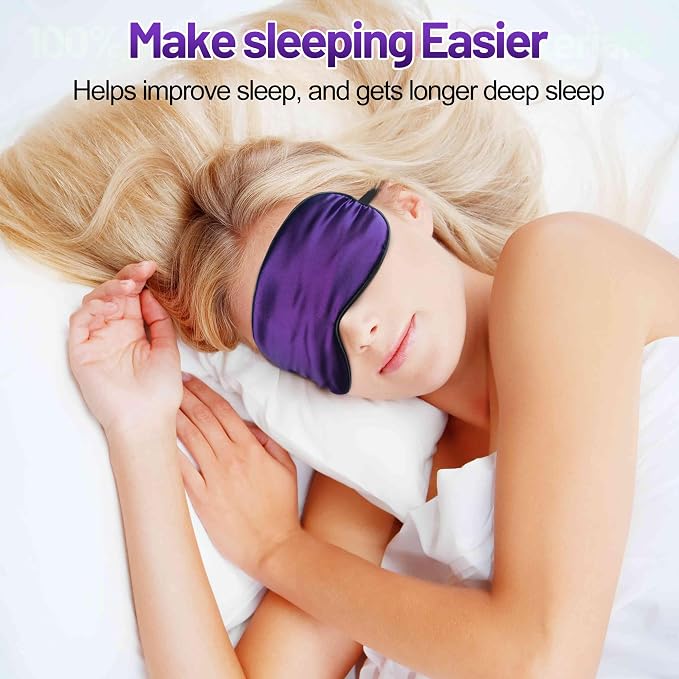 Sleep Mask, Silk Eye Mask for Sleeping - Image 2