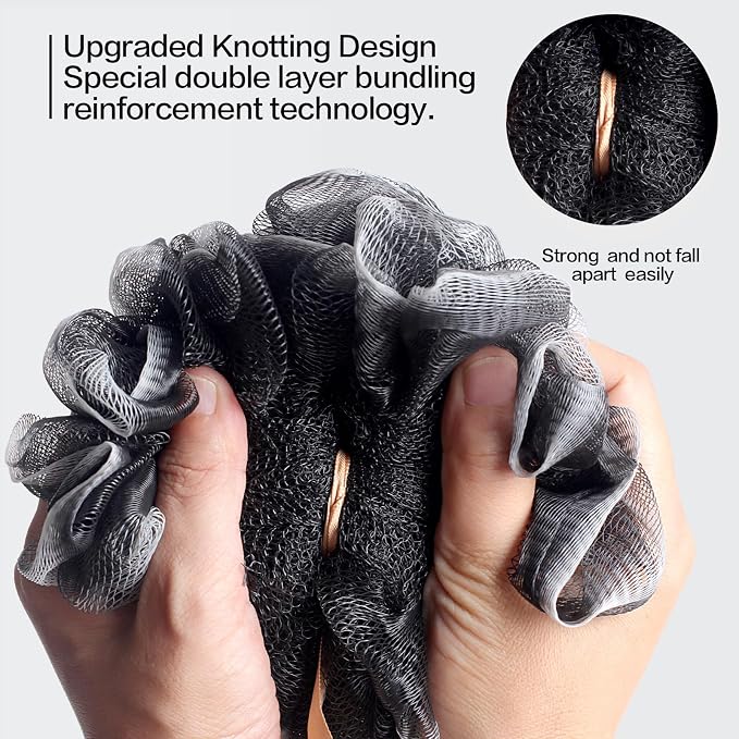 Fishent Loofah Bath Sponge Shower Loofahs, 4 Pack Soft Loofa Exfoliating Body - Image 5