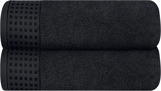 GLAMBURG 100% Cotton 2 Pack Oversized Bath Towel Set 28x55 Inches, Ultra Soft by GLAMBURG