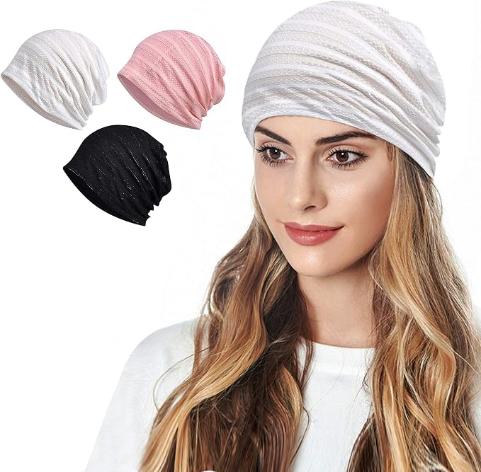 Women's Summer Beanie for Men Hat Boho Hats Adult Dwarf Hats Chemo Cap Cancer by Ababalaya